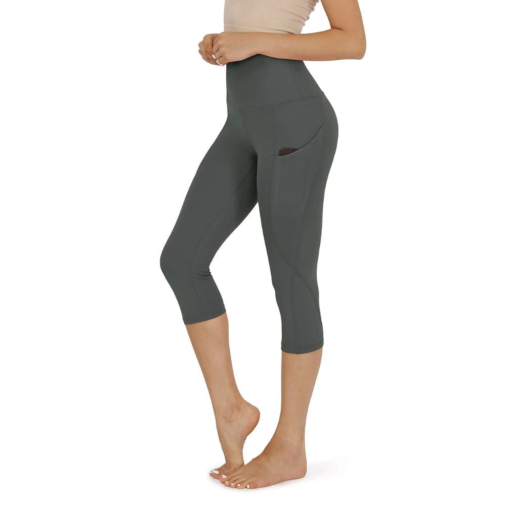 Ladies Capri-Length Cotton Pants with Pockets – Soft, Leggings-Style Comfort