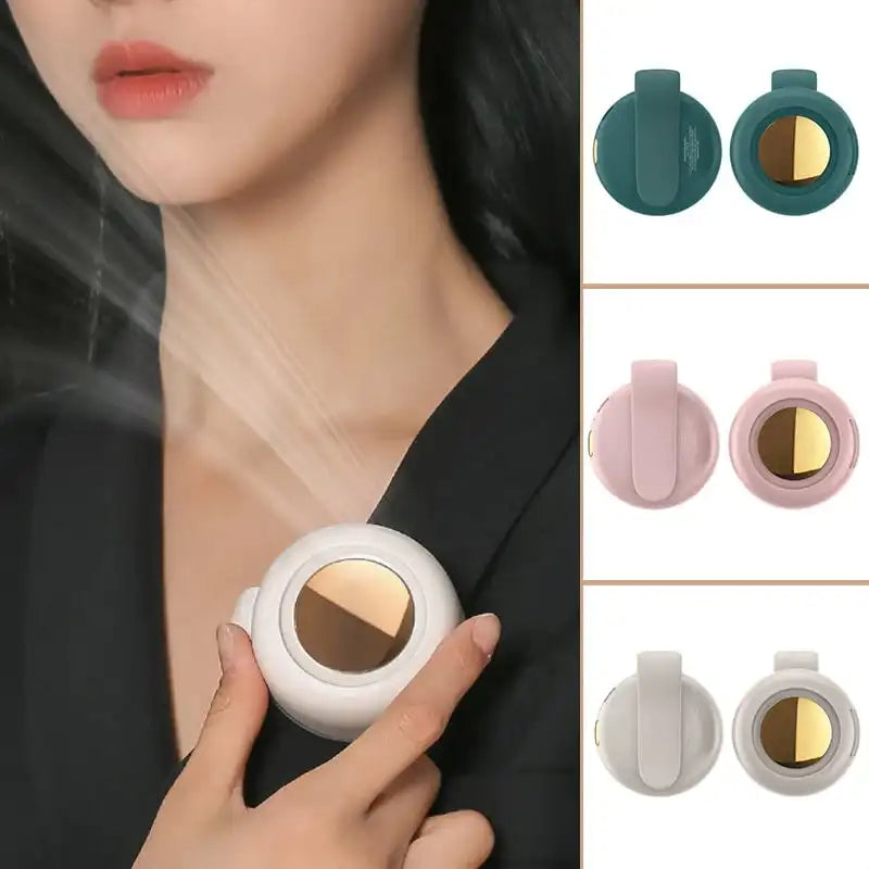 Clip-On Portable Waist Fan with Bladeless Handheld Design for Personal Cooling On the Go