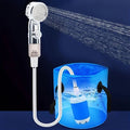 Portable USB Rechargeable Water Pump Shower Head – Compact, Powerful, Travel-Ready