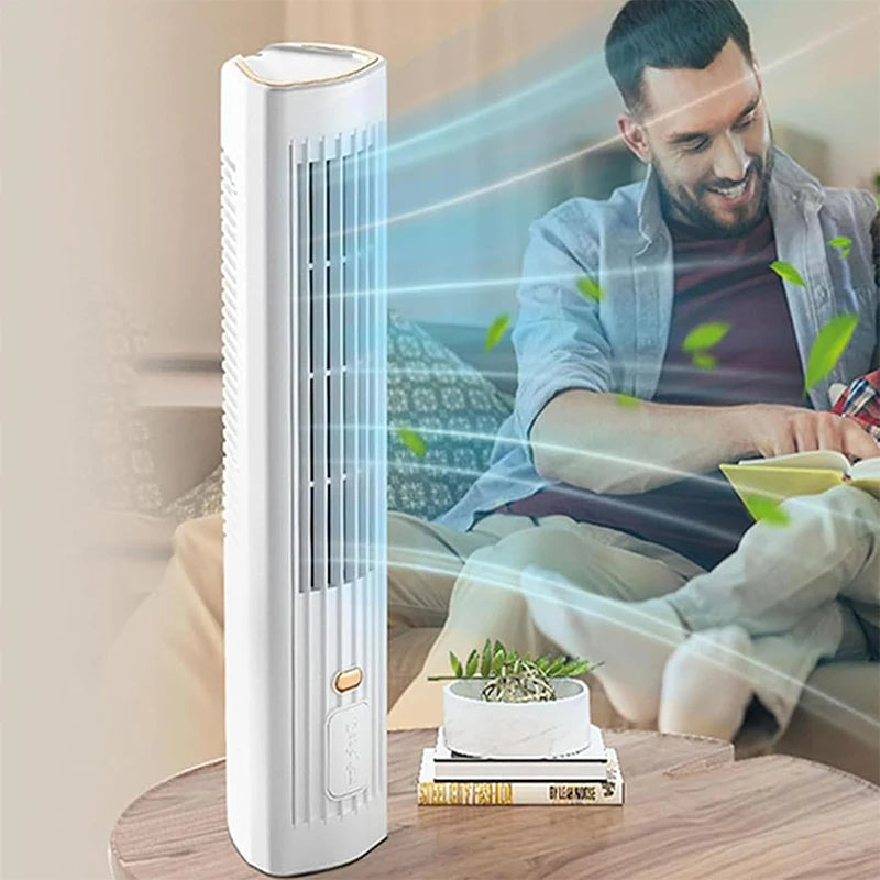 USB Rechargeable Portable Air Conditioner Tower Fan – Quiet, Efficient Cooling for Home and Office