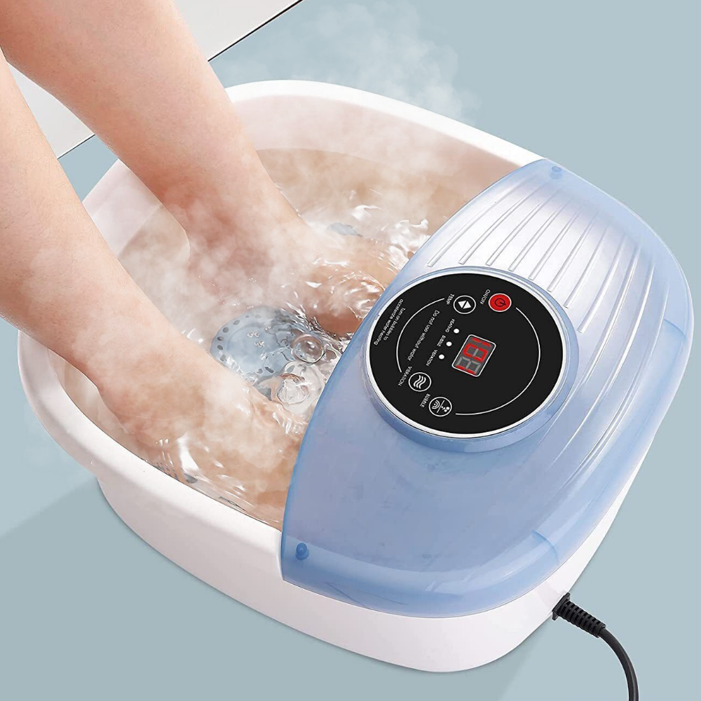 Luxurious Temperature-Controlled Foot Spa with Bubble Bath and Vibration Massage