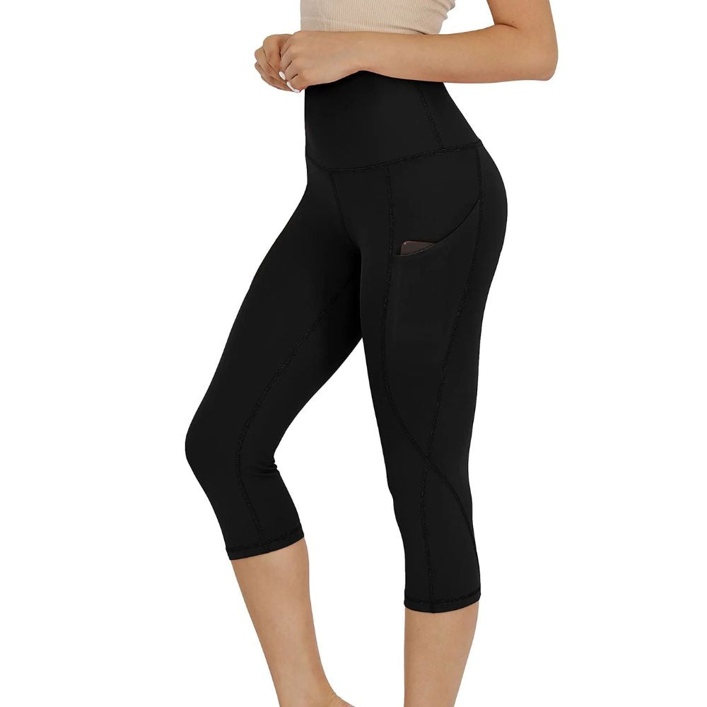 Ladies Capri-Length Cotton Pants with Pockets – Soft, Leggings-Style Comfort