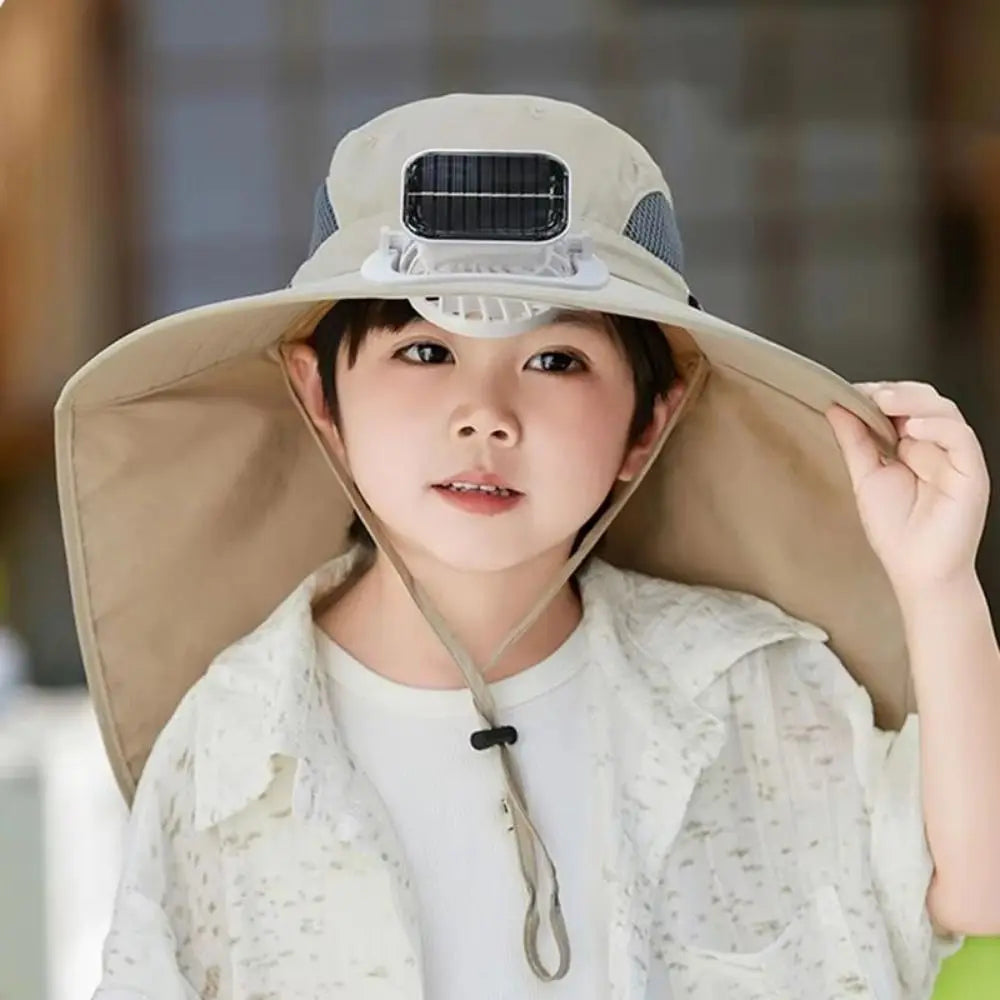 Kids' Adjustable Solar-Powered Fan Hat – Stay Cool on Sunny Days