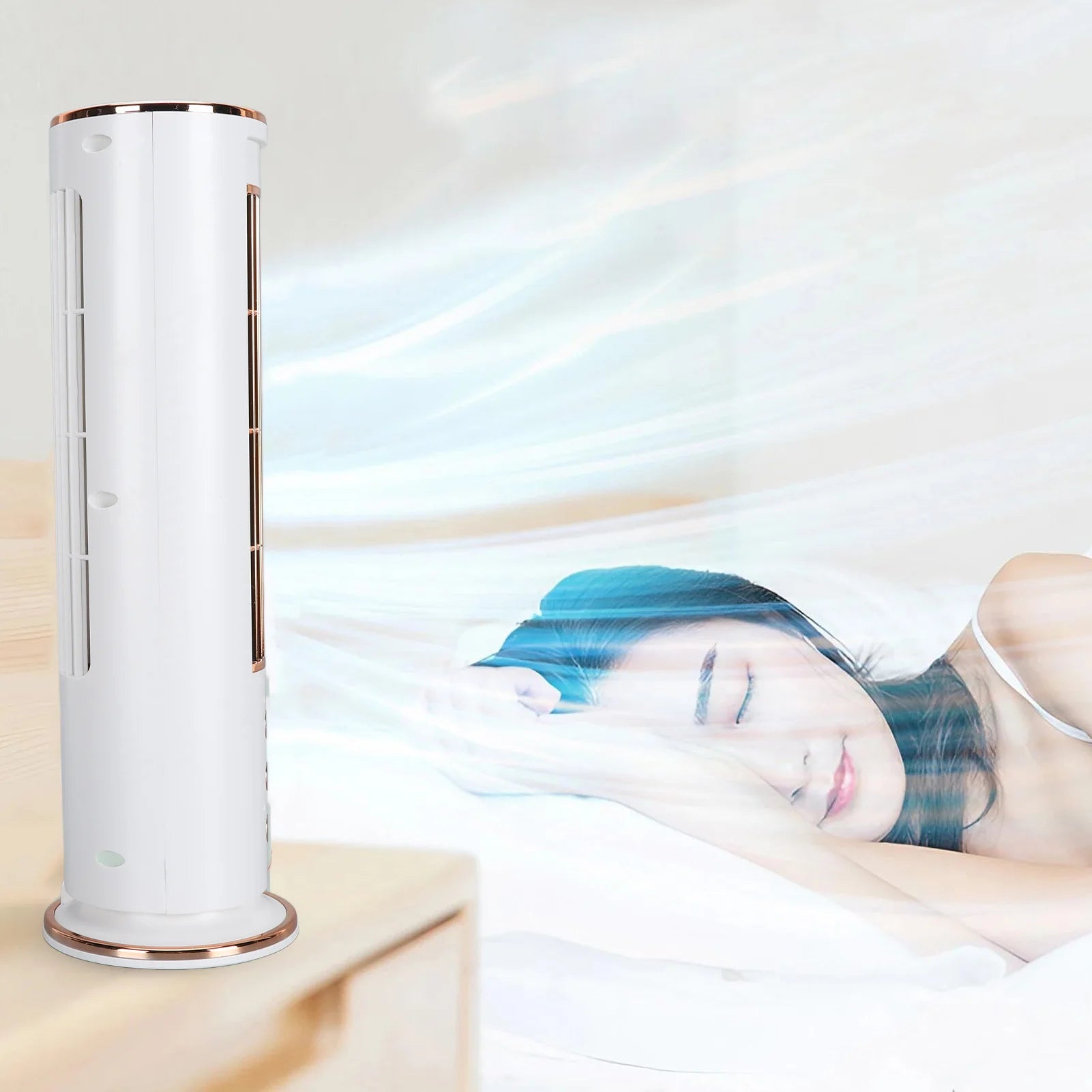 Bladeless Desktop AC Fan with Remote Control – Quiet, Compact Cooling Solution