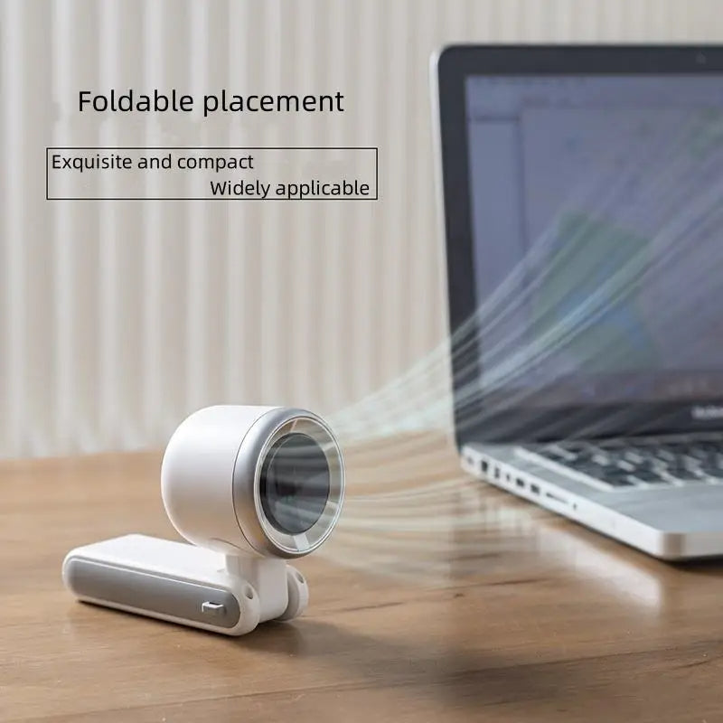 Foldable Handheld Turbo Fan with Digital Display - Ultra-Portable, High-Velocity Cooling on the Go