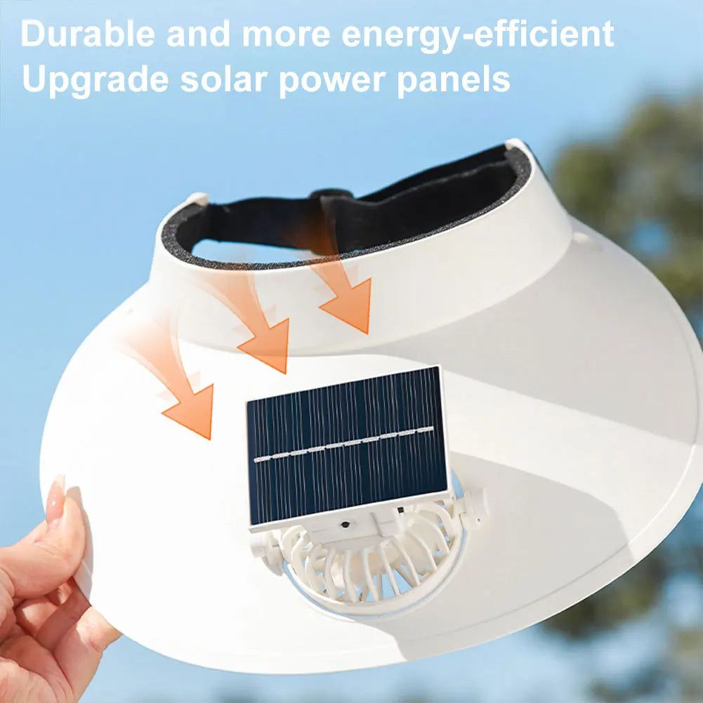 Sun Visor Hat with Built-In Cooling Fan – Stay Cool in the Sun