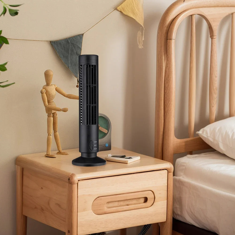 Compact USB-Powered Bladeless Desktop Air Conditioner for Personal Cooling