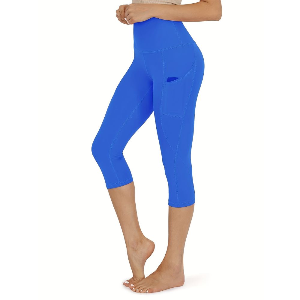 Ladies Capri-Length Cotton Pants with Pockets – Soft, Leggings-Style Comfort