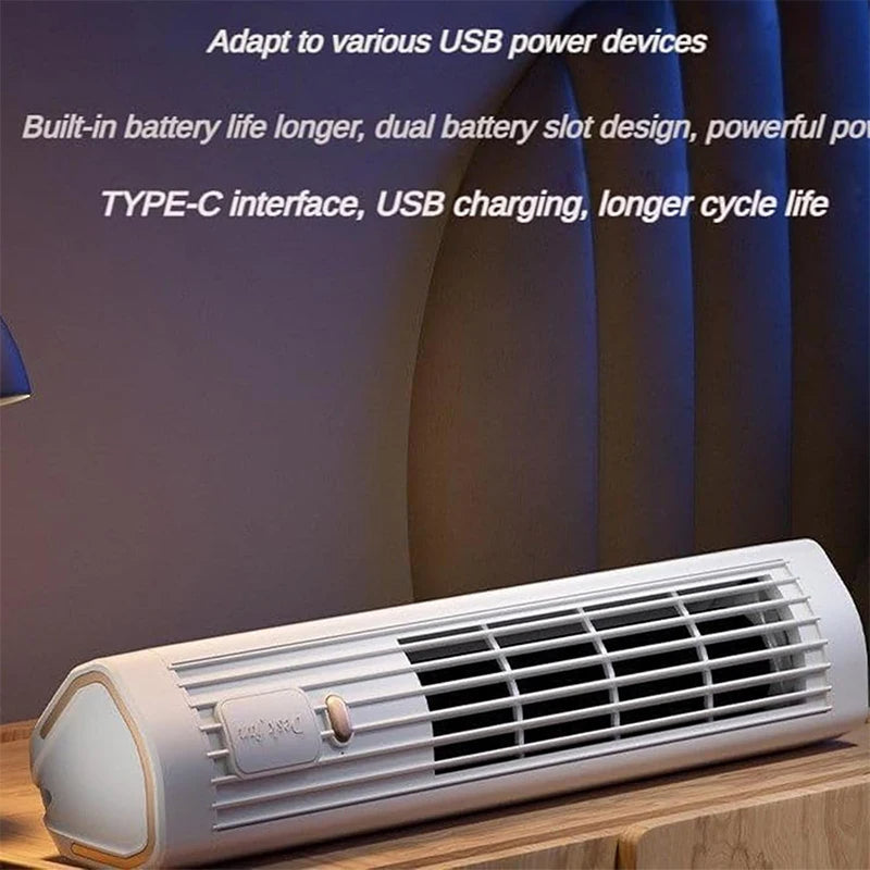 USB Rechargeable Portable Air Conditioner Tower Fan – Quiet, Efficient Cooling for Home and Office