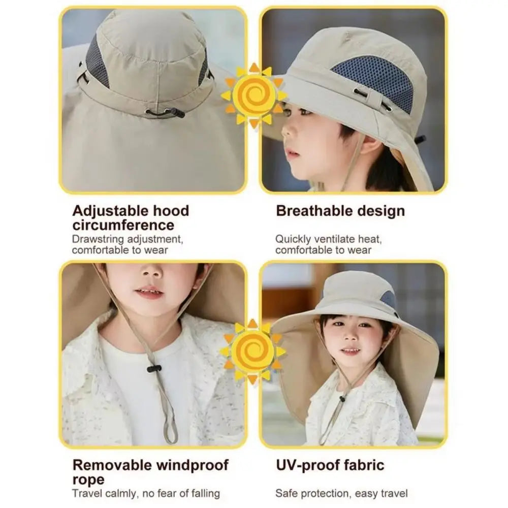 Kids' Adjustable Solar-Powered Fan Hat – Stay Cool on Sunny Days