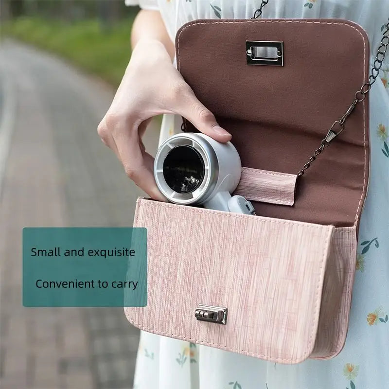 Foldable Handheld Turbo Fan with Digital Display - Ultra-Portable, High-Velocity Cooling on the Go