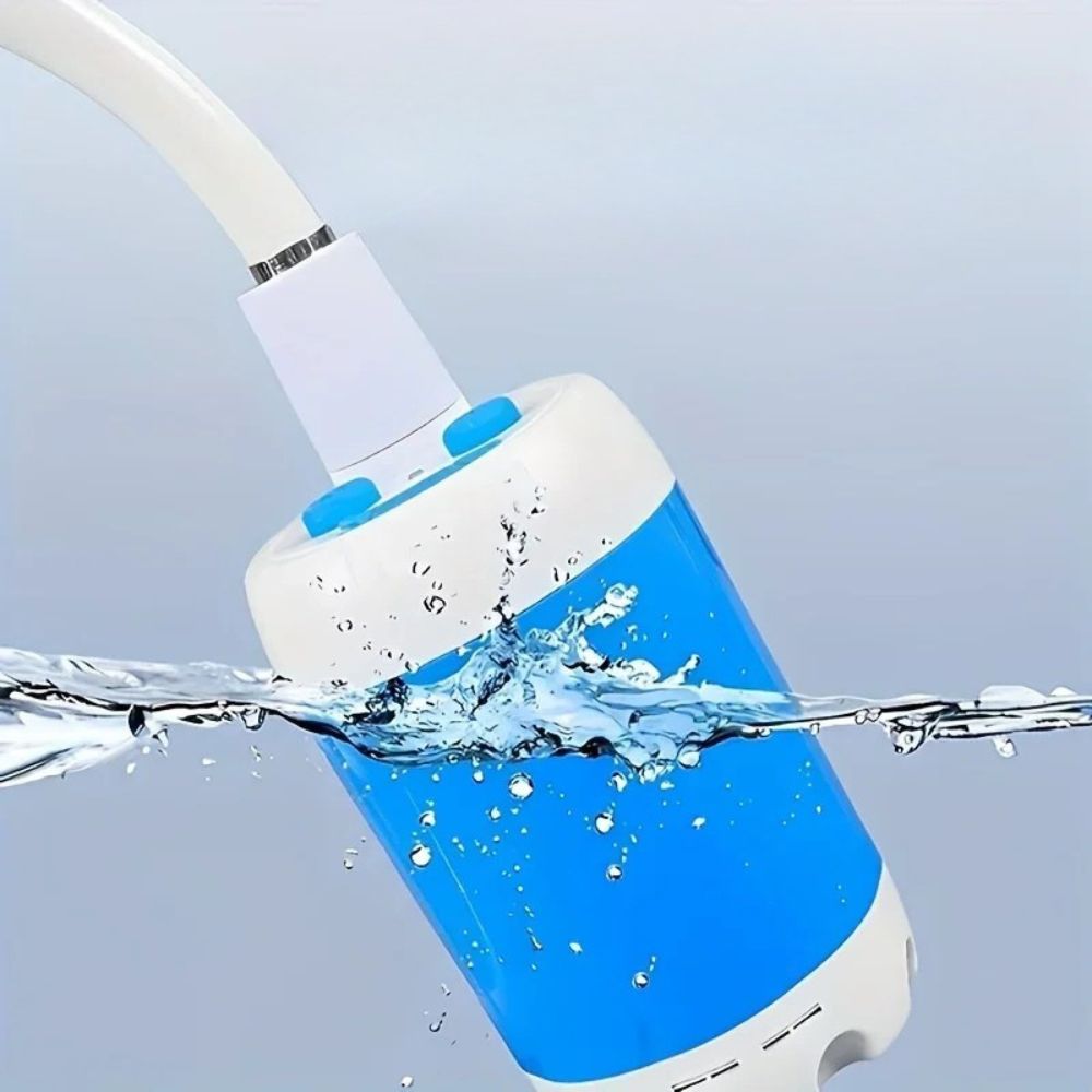 Portable USB Rechargeable Water Pump Shower Head – Compact, Powerful, Travel-Ready