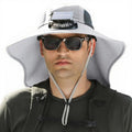 Solar-Powered Cooling Fan Hat with a Wide Brim and UV Protection