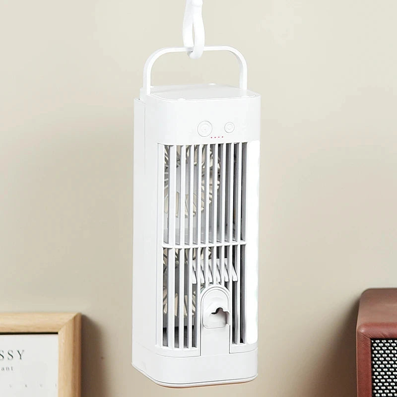 Compact Portable Desk Fan with Mist Spray for Instant Cooling