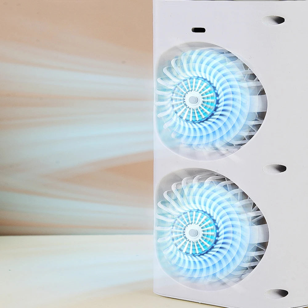 Compact Portable Desk Fan with Mist Spray for Instant Cooling