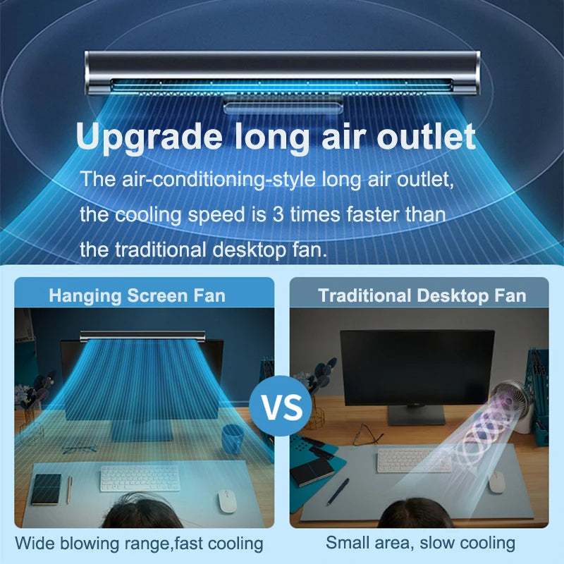 USB Bladeless Desktop Fan & Air Conditioner