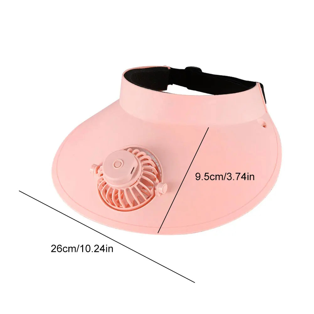 Sun Visor Hat with Built-In Cooling Fan – Stay Cool in the Sun