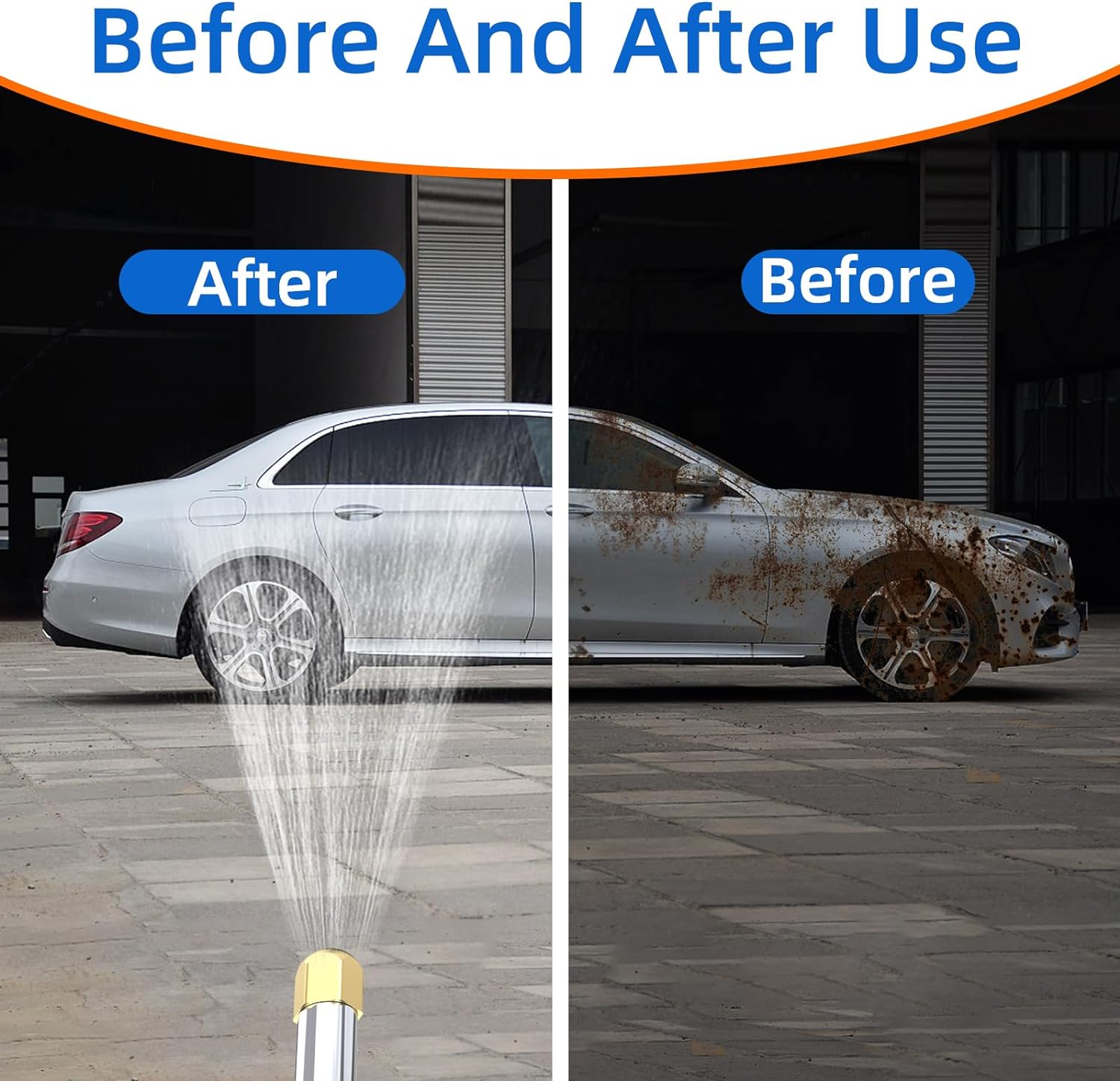 Premium High-Pressure Washer Spray Nozzle for Car Wash - Durable Water Hose Attachment