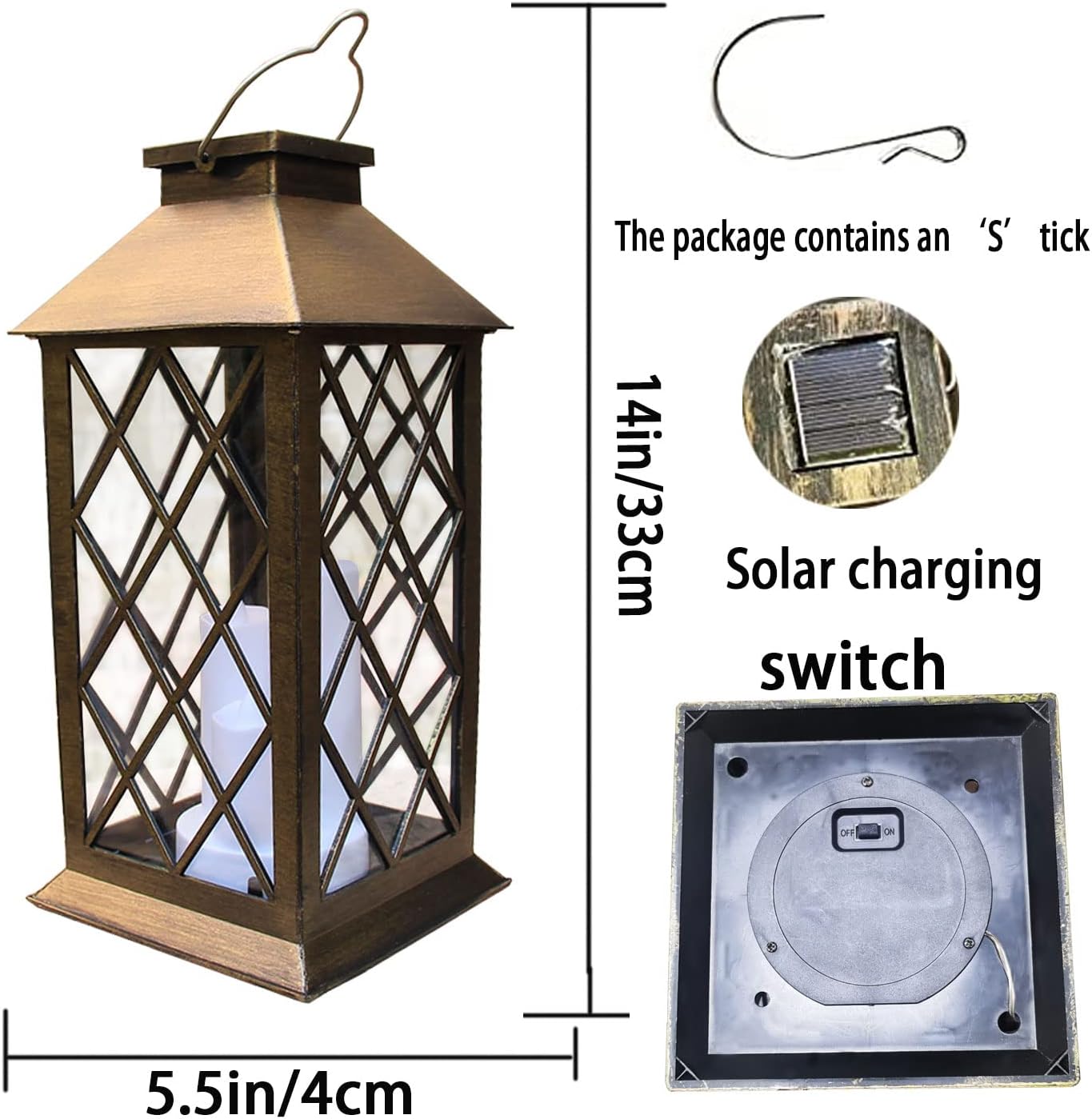 All-Weather Outdoor Garden Hanging Lantern
