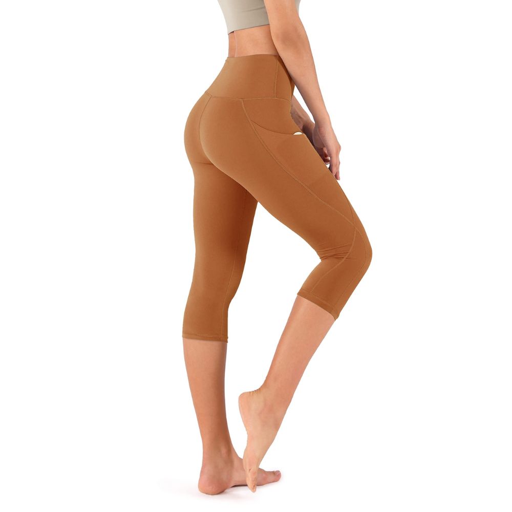 Ladies Capri-Length Cotton Pants with Pockets – Soft, Leggings-Style Comfort
