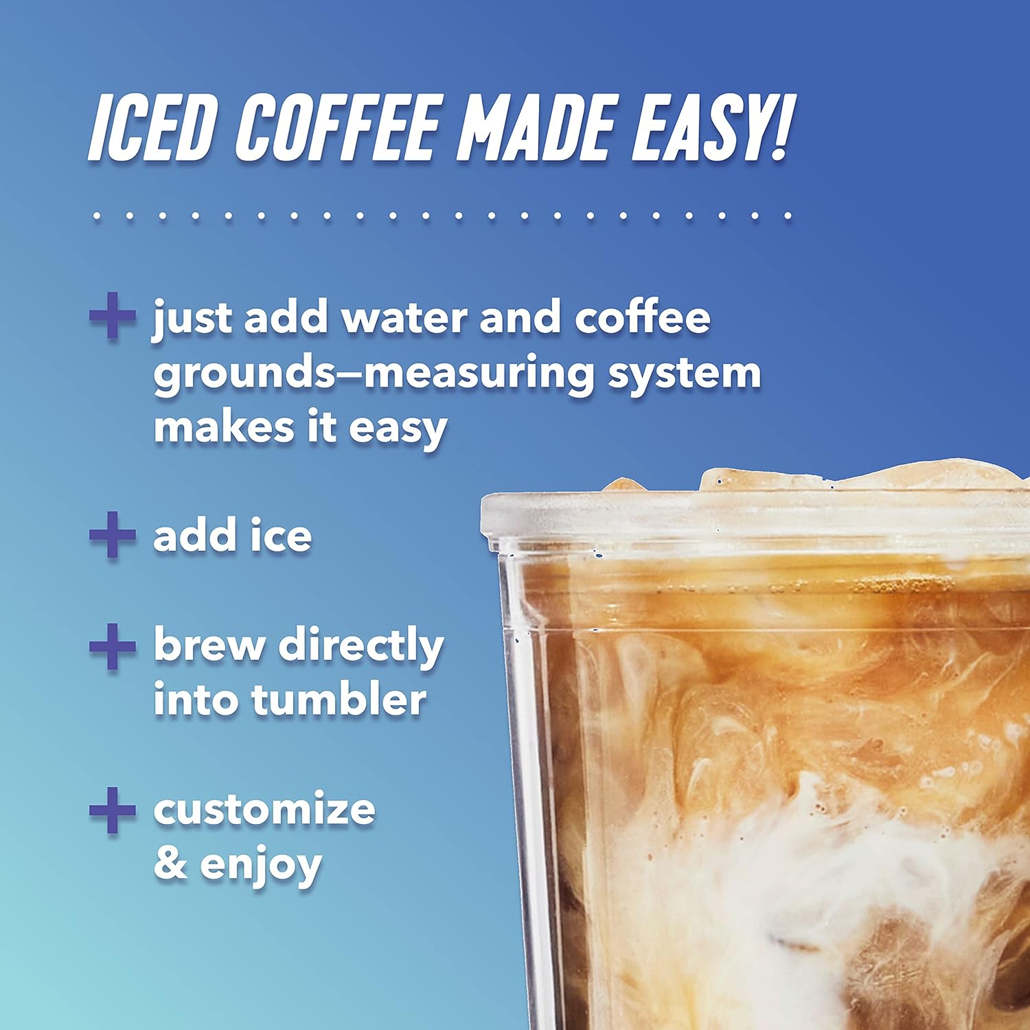 Iced Coffee Maker - Quick, Ice-Ready Coffee Machine for Fresh Brews