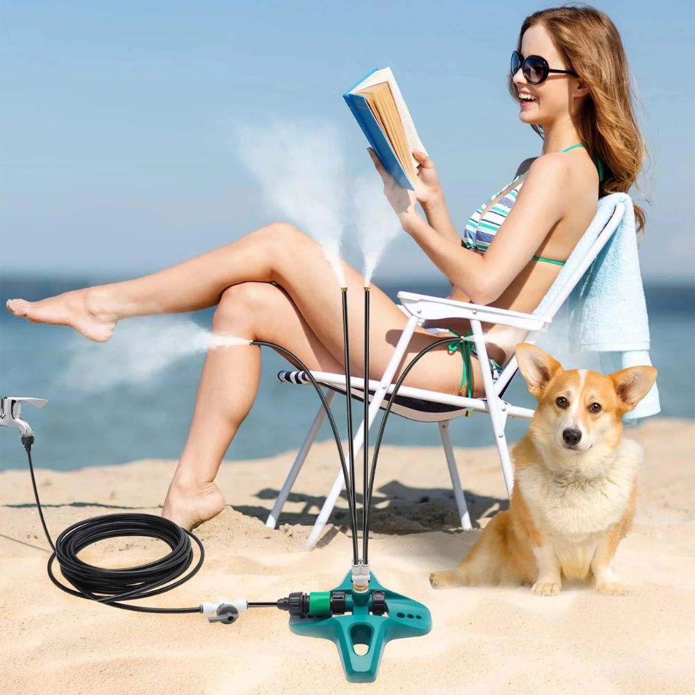 Freestanding Outdoor Patio Cooling Misting System – Efficient, Refreshing Mist for Ultimate Summer Comfort