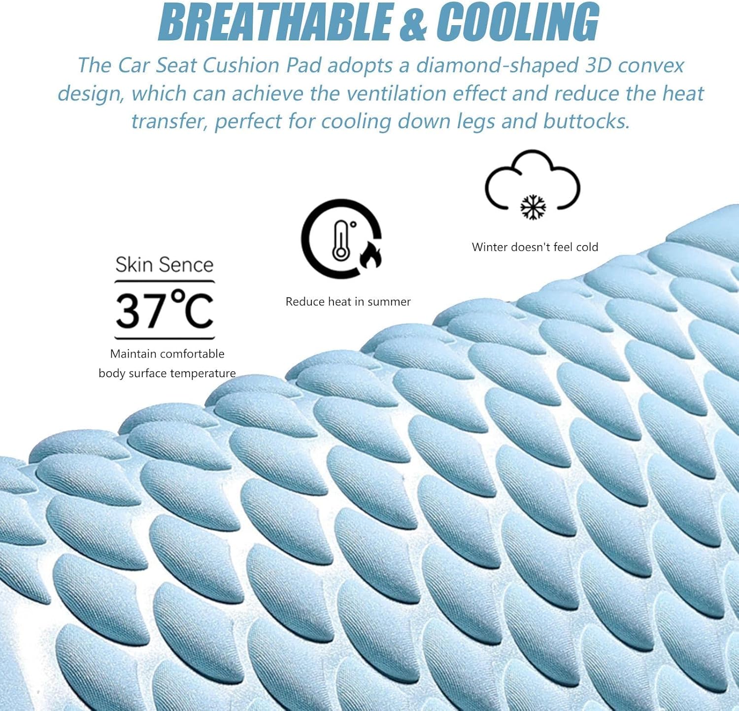Cooling Gel Car Seat Cushion for All-Day Comfort
