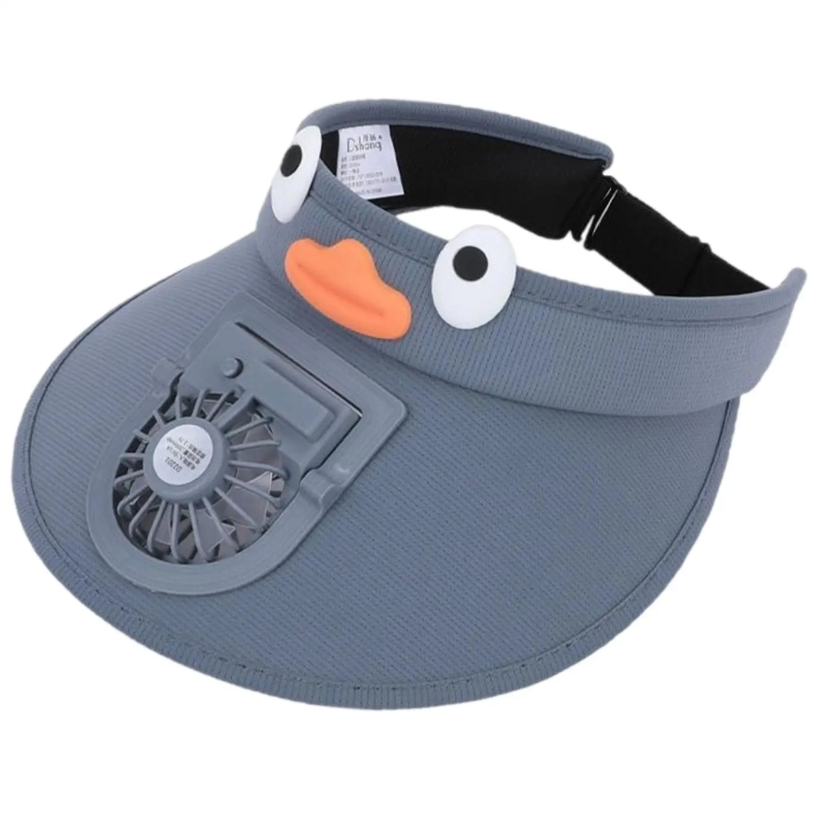 Kids' Sun Visor Hat with Built-In Cooling Fan