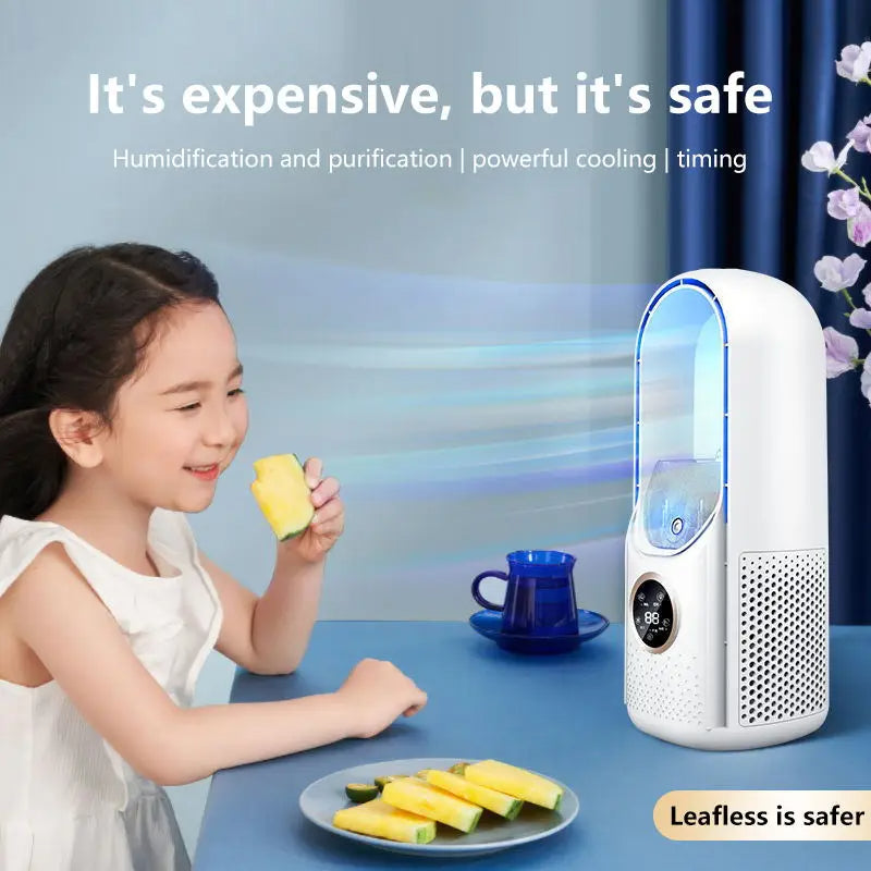 Whisper-Quiet Bladeless Portable Air Conditioner with LED Display