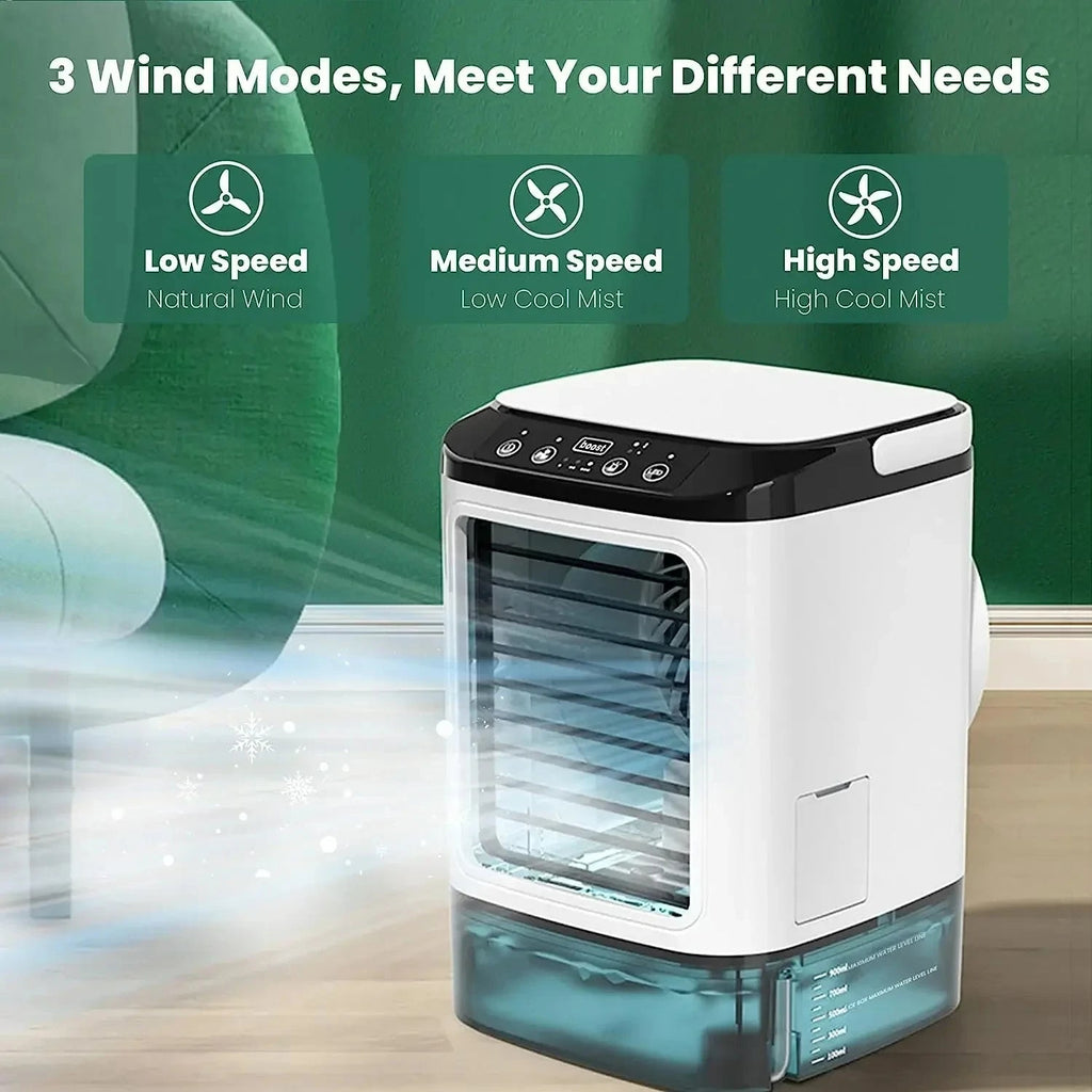 Three-Speed Portable Air Conditioner with Ultrasonic Cooling