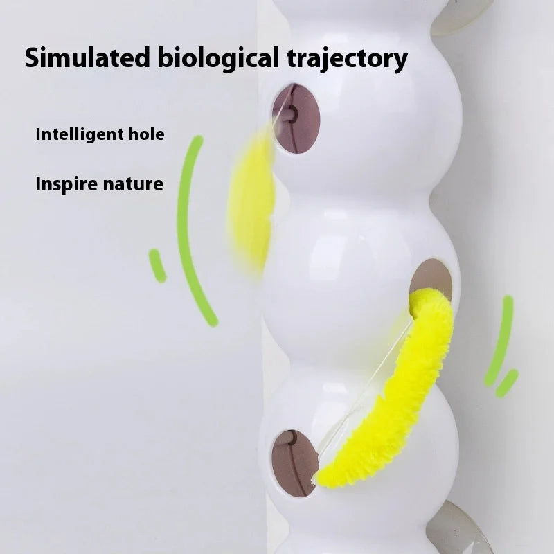 Interactive Worm Pole Cat Toy with Auto Pop-Up for Endless Fun