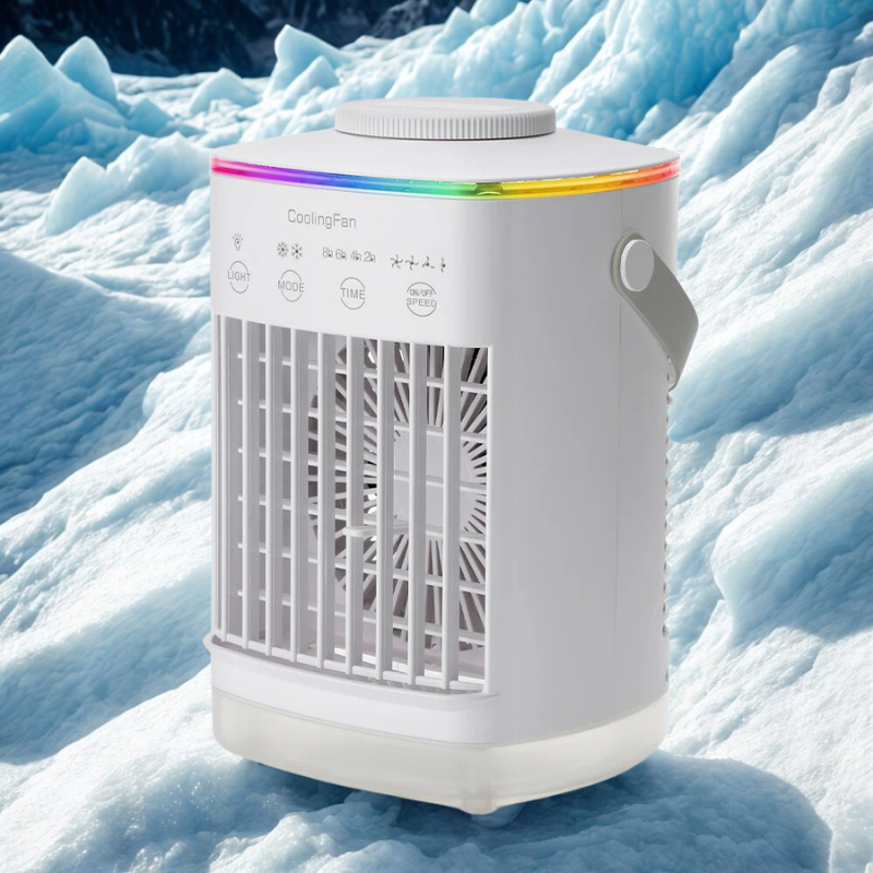 Compact Portable Air Conditioner & Humidifier with LED Light