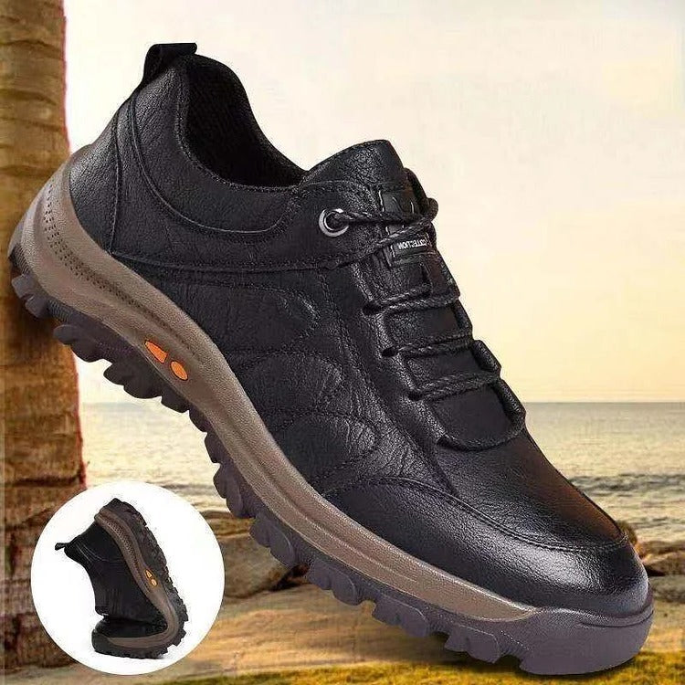 Men’s Casual Hand-Stitched Shoes with Arch Support, Non-Slip & Breathable Comfort