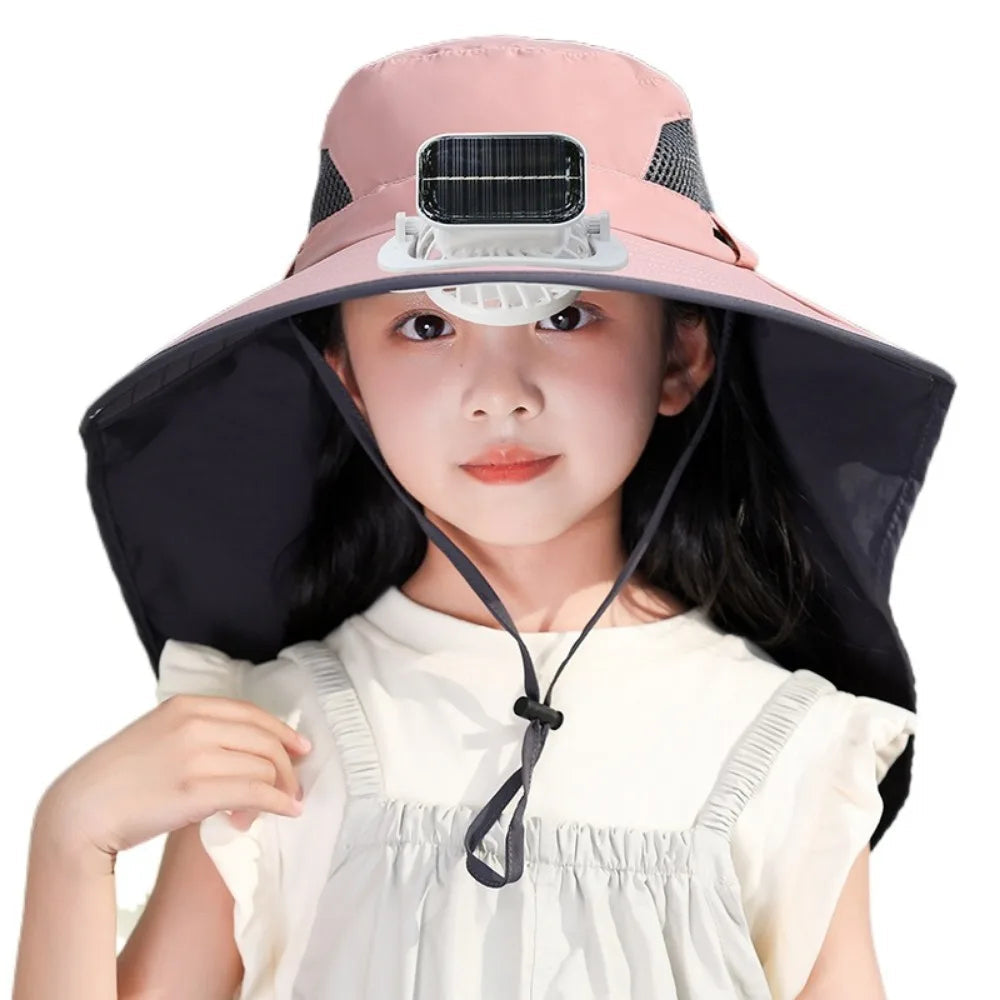 Kids' Adjustable Solar-Powered Fan Hat – Stay Cool on Sunny Days