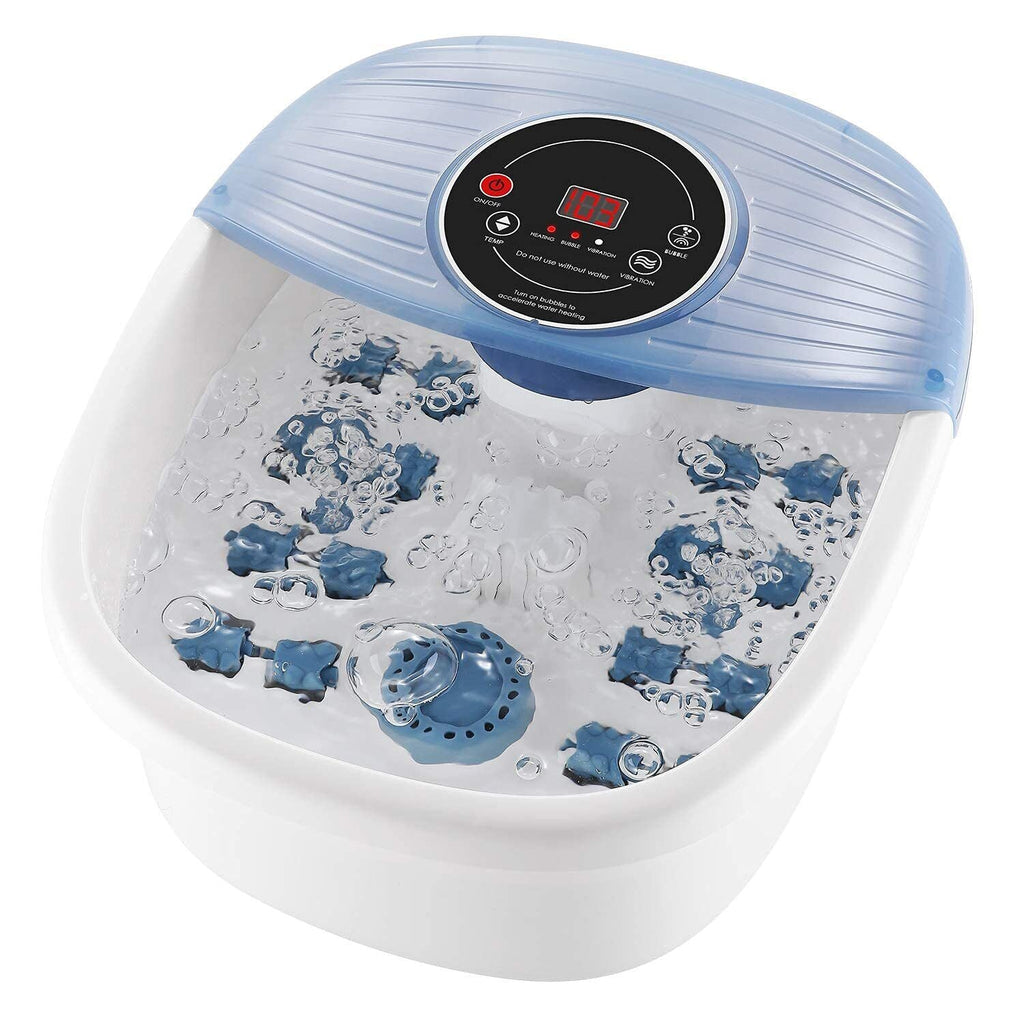 Luxurious Temperature-Controlled Foot Spa with Bubble Bath and Vibration Massage