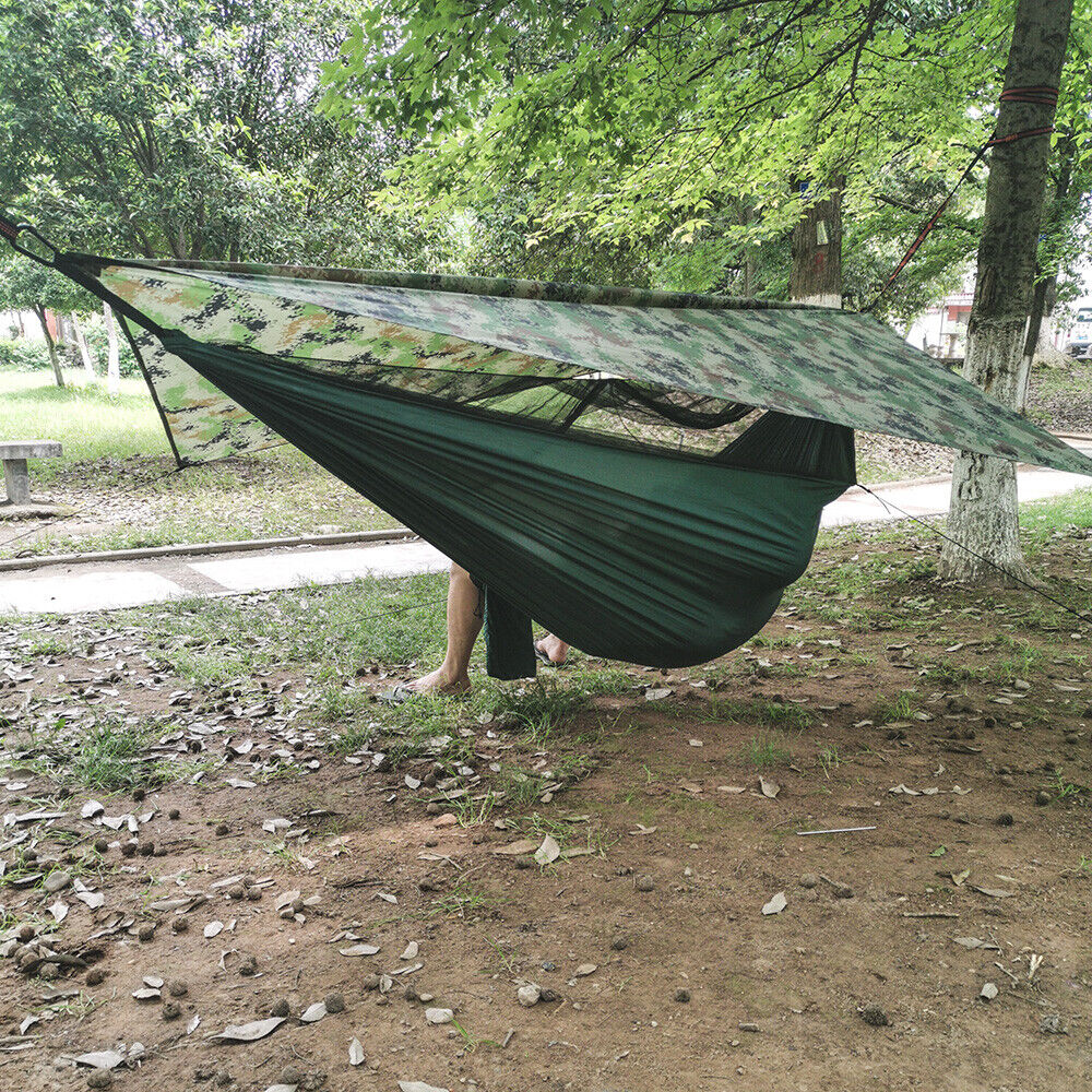 Portable Two-Person Outdoor Camping Hammock Tent with Canopy – Lightweight, Easy-Setup Shelter