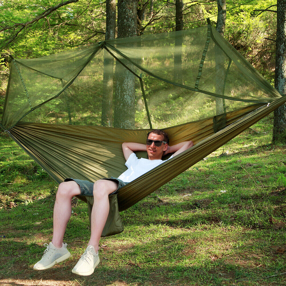 Portable Two-Person Outdoor Camping Hammock Tent with Canopy – Lightweight, Easy-Setup Shelter