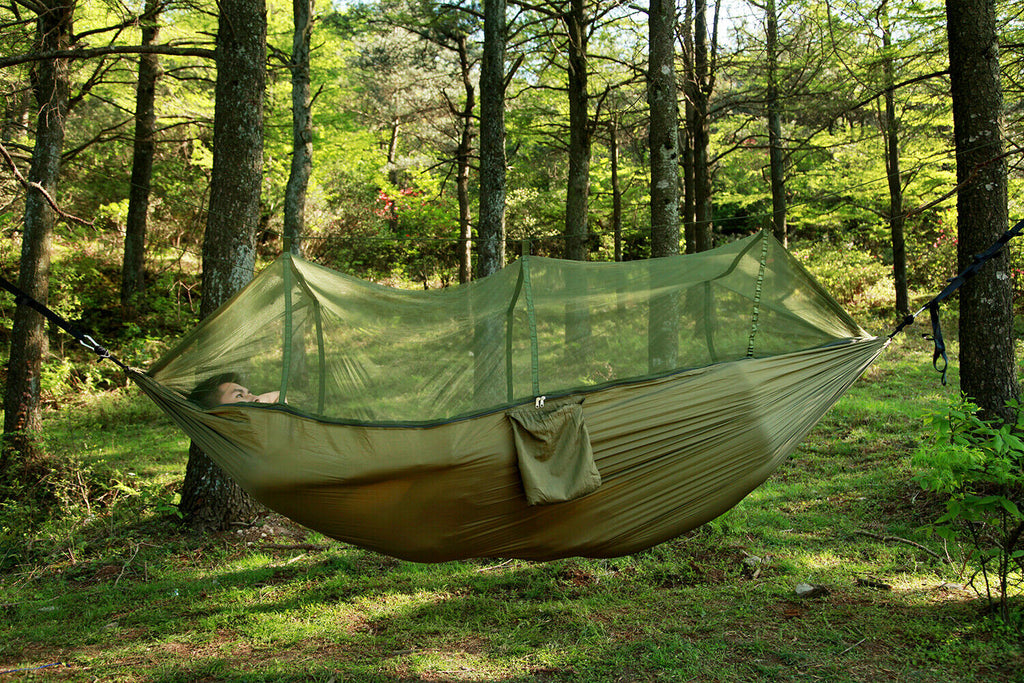 Portable Two-Person Outdoor Camping Hammock Tent with Canopy – Lightweight, Easy-Setup Shelter