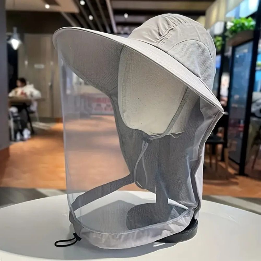 Breathable Wide-Brim Hat with Sun and Mosquito Protection